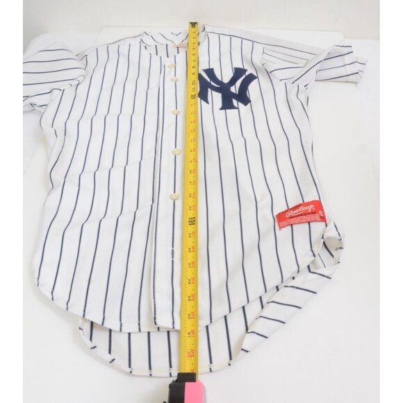 VTG 90s NEW YORK YANKEES Adult 42 Rawlings Authentic MLB Jersey Made USA - Picture 8 of 13